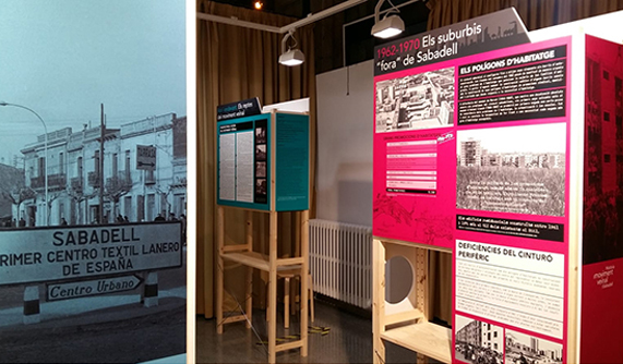 Imatge gràfica i disseny de l'exposició ”Història del moviment veïnal de Sabadell”